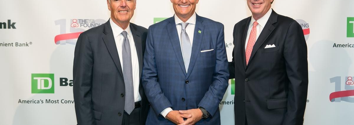 Bill Baccaglini (President & CEO, New York Foundling), Gregory Braca (President & CEO, TD Bank) and Robert E. King, Jr. (New York Foundling Chairman of the Board) at NYF Gala